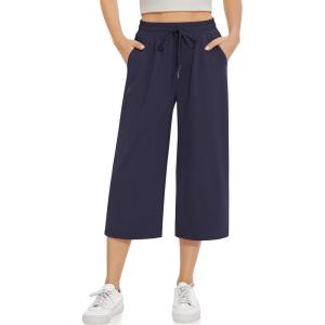 TARSE Women’s Straight Leg Sweatpants High Wasited Athletic Pants Workout Jogger Sweat Pants with Pockets- 29″/20″ Inseam(Navy)