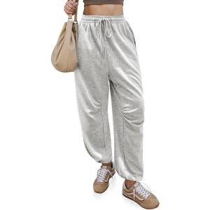 TARSE Sweatpants for Women Cinch Bottom Baggy Athletic Joggers Lounge Pants with Pockets(Heather Apricot)