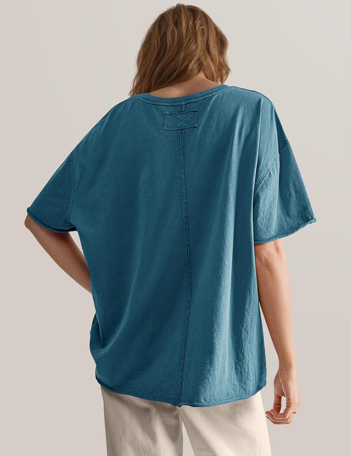 imageTARSE Plus Size Tshirts for Women Oversized Loose Fit Thick Baggy Tunic Shirts