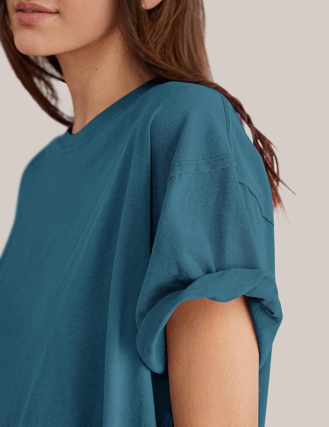 imageTARSE Plus Size Tshirts for Women Oversized Loose Fit Thick Baggy Tunic Shirts