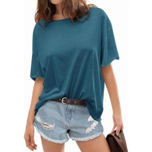TARSE Plus Size Tshirts for Women Oversized Loose Fit Thick Baggy Tunic Shirts